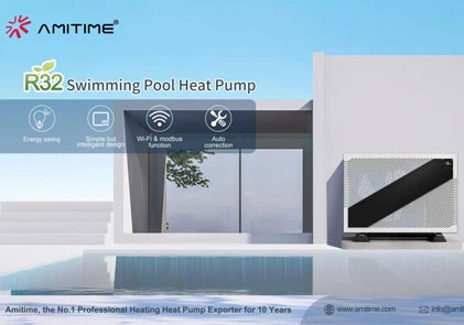 Pompa di calore per piscina AMITIME Gemini FI: una integrazione senza cuciture di tecnologia avanzata e Design intuitivo